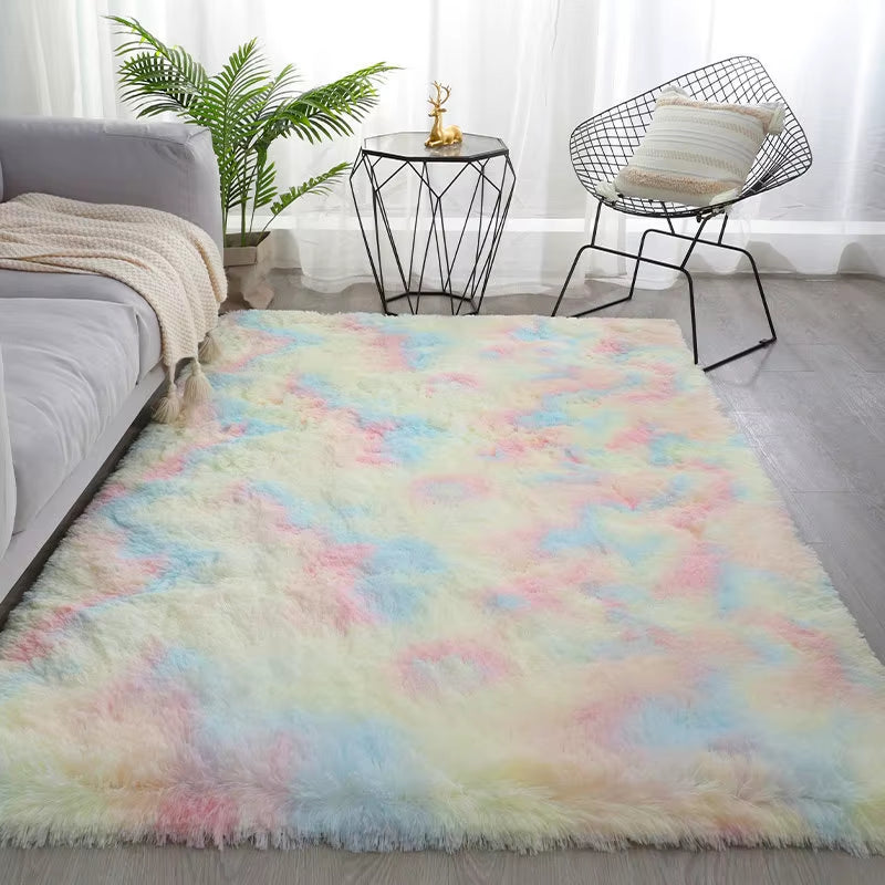 White Fluffy Carpet Plush Carpets Living Room Decoration Thicken Bedroom Bedside Mats Non-Slip Children'S Room Soft Large Rugs