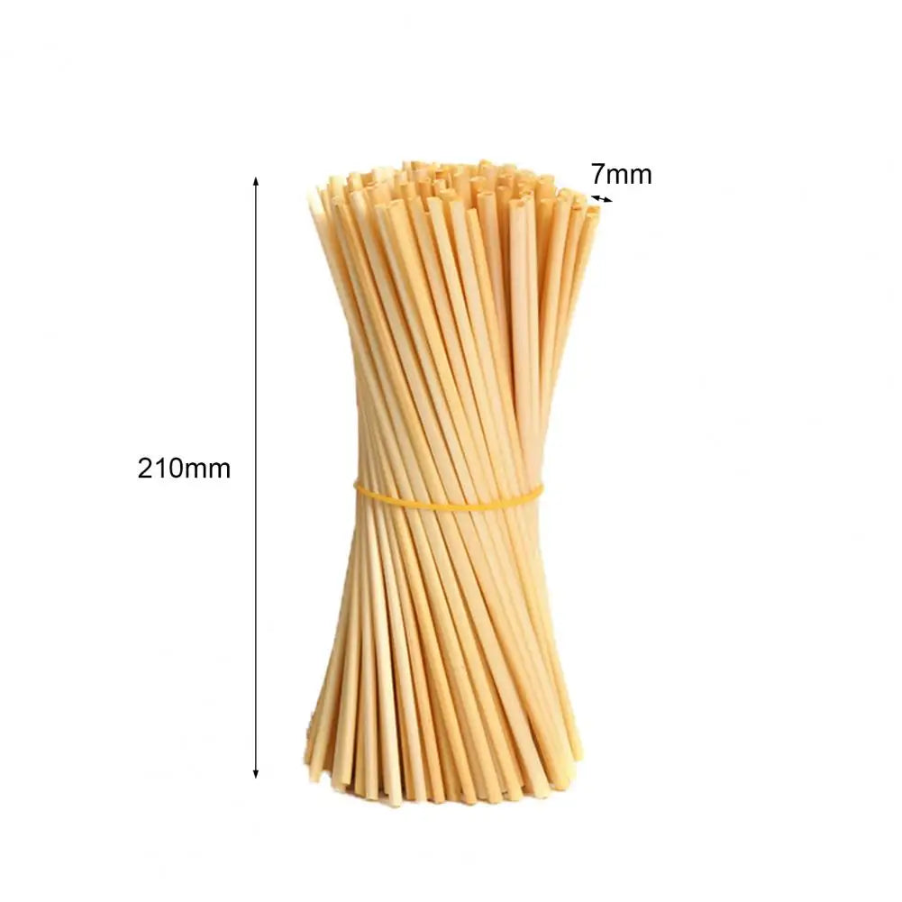 300 Pcs Wood Straws Food Grade Multipurpose Reusable Compostable Drink Chemical-Free Bamboo Biodegradable Straws Party Supplies