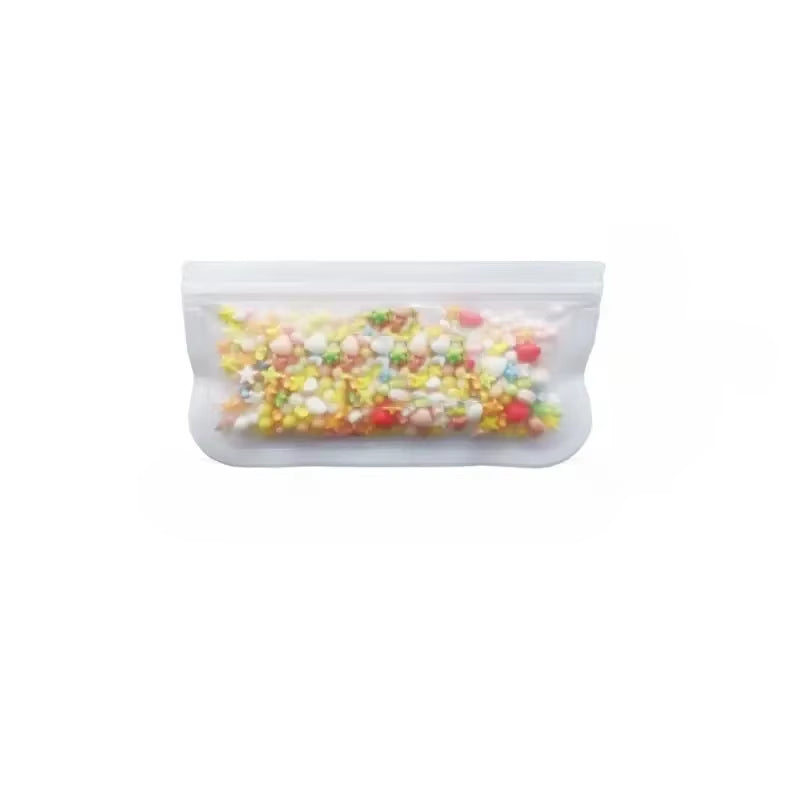 Silicone Food Storage Containers Reusable Food Storage Bags Lunch Bags Stand up Zip Shut Bag Cup Fresh Food Leakproof Containers