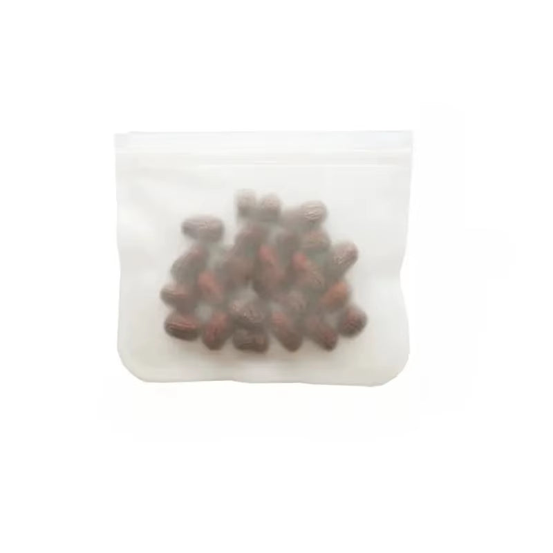 Silicone Food Storage Containers Reusable Food Storage Bags Lunch Bags Stand up Zip Shut Bag Cup Fresh Food Leakproof Containers