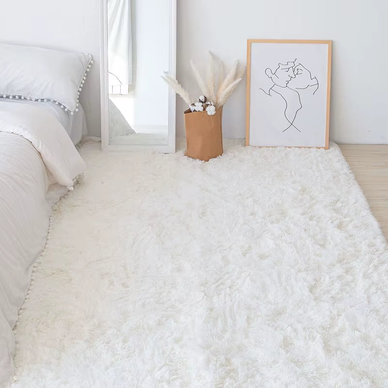 White Fluffy Carpet Plush Carpets Living Room Decoration Thicken Bedroom Bedside Mats Non-Slip Children'S Room Soft Large Rugs