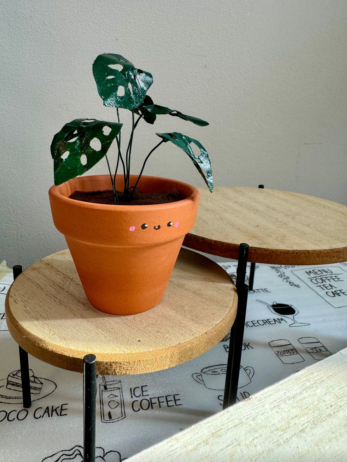 Plant Decoration Plant Lover Gift Housewarming Gift Monstera Adansonii Swiss Cheese Plant Plant Gift Handmade Paper Plant Kawaii Cute Plant