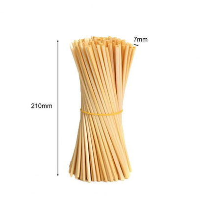 300 Pcs Wood Straws Food Grade Multipurpose Reusable Compostable Drink Chemical-Free Bamboo Biodegradable Straws Party Supplies