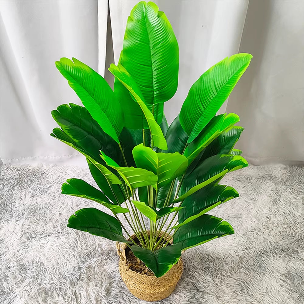 120Cm Artificial Large Plant Traveler Banana Green Plant Wedding Indoor Plant Potted Outdoor Garden Decoration Fake Plant