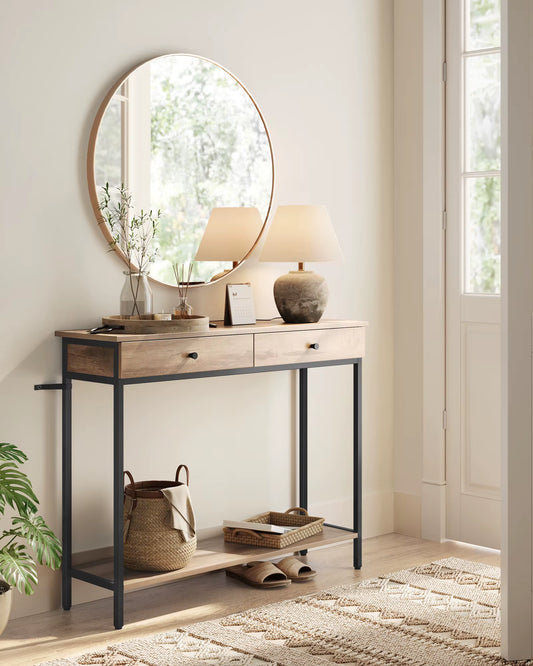 Console Table, Hallway Table, Side Table Table, Sofa Table with 2 Drawers