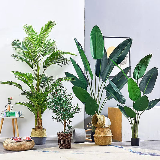 120Cm Artificial Large Plant Traveler Banana Green Plant Wedding Indoor Plant Potted Outdoor Garden Decoration Fake Plant