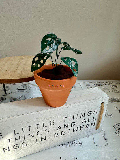 Plant Decoration Plant Lover Gift Housewarming Gift Monstera Adansonii Swiss Cheese Plant Plant Gift Handmade Paper Plant Kawaii Cute Plant
