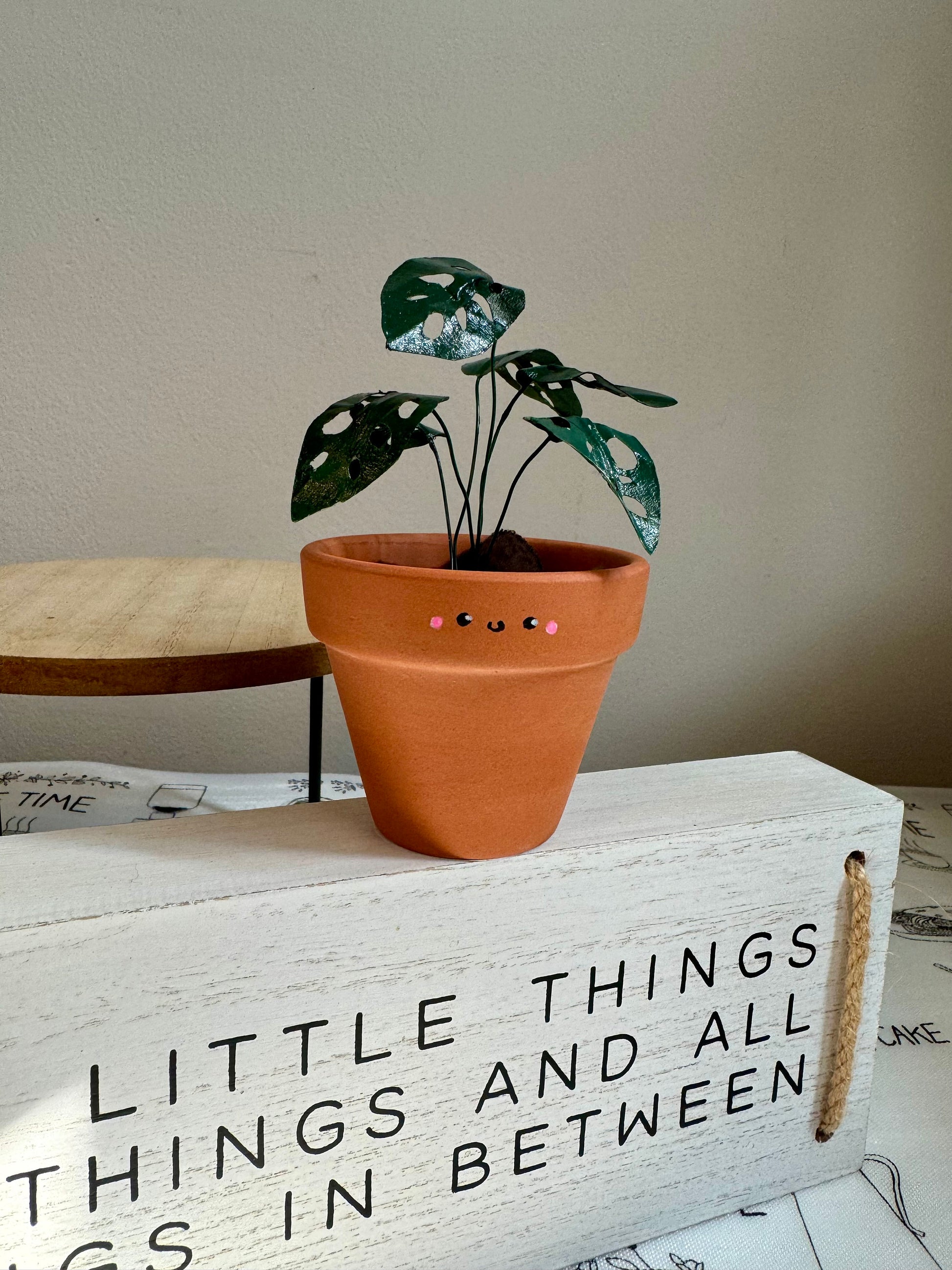 Plant Decoration Plant Lover Gift Housewarming Gift Monstera Adansonii Swiss Cheese Plant Plant Gift Handmade Paper Plant Kawaii Cute Plant
