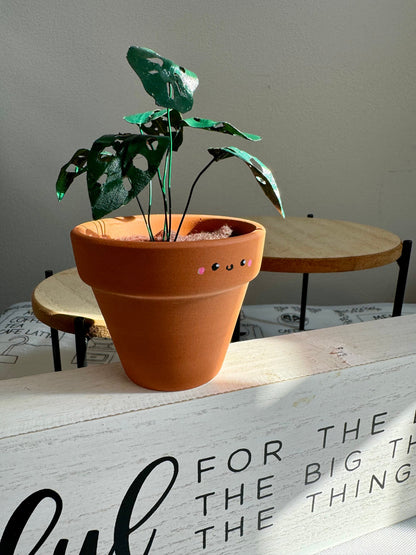 Plant Decoration Plant Lover Gift Housewarming Gift Monstera Adansonii Swiss Cheese Plant Plant Gift Handmade Paper Plant Kawaii Cute Plant